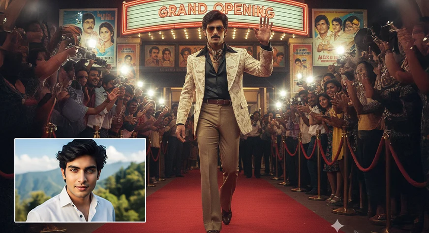 Nano banana retro bollywood style transformation