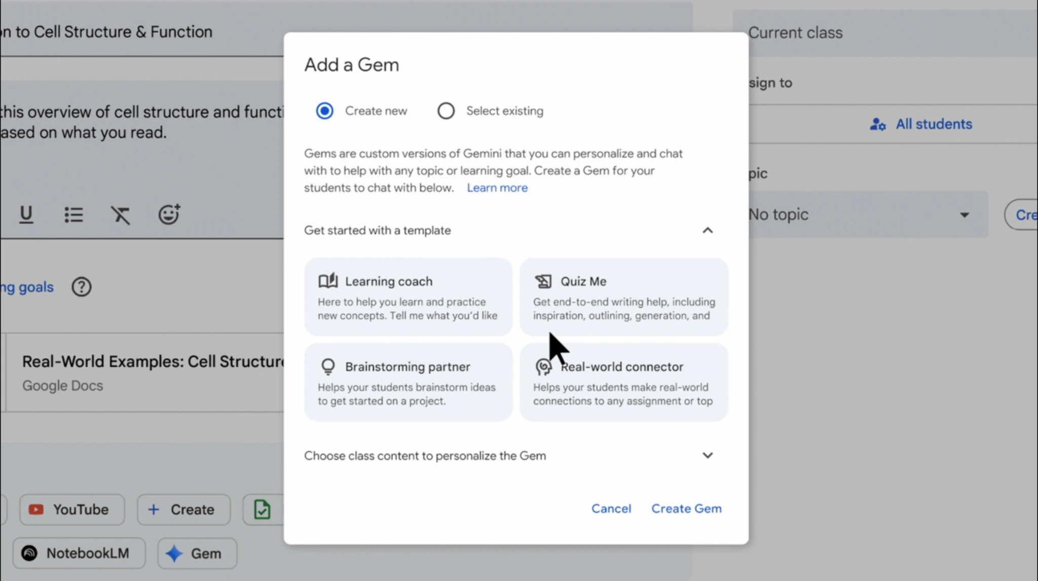 Gems inside Google Classroom