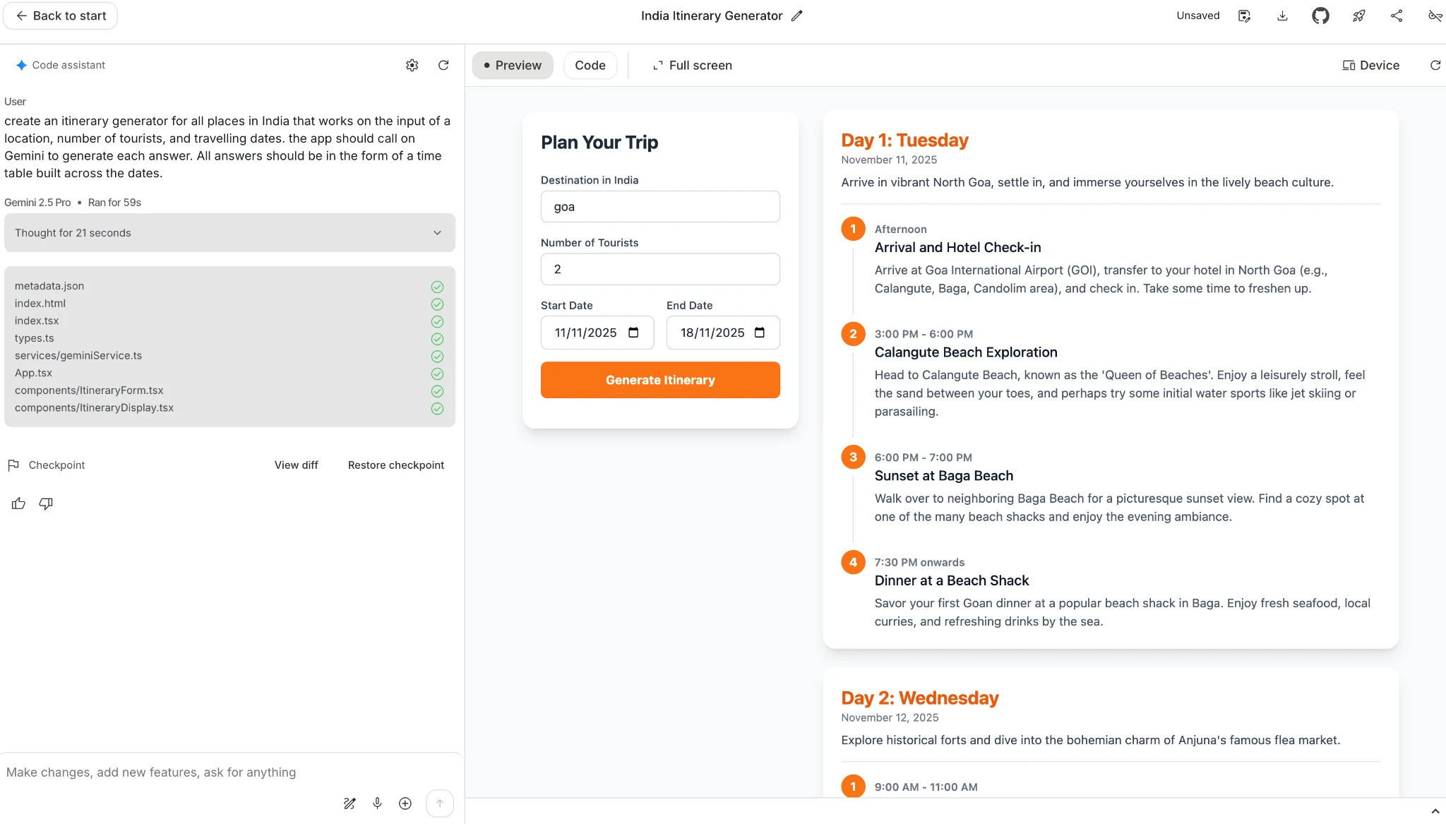 Google AI Studio app