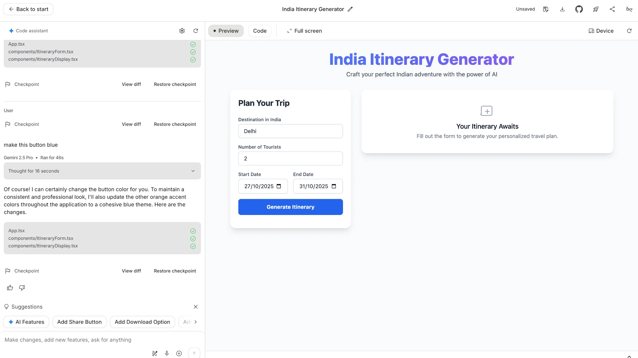 Google AI Studio app