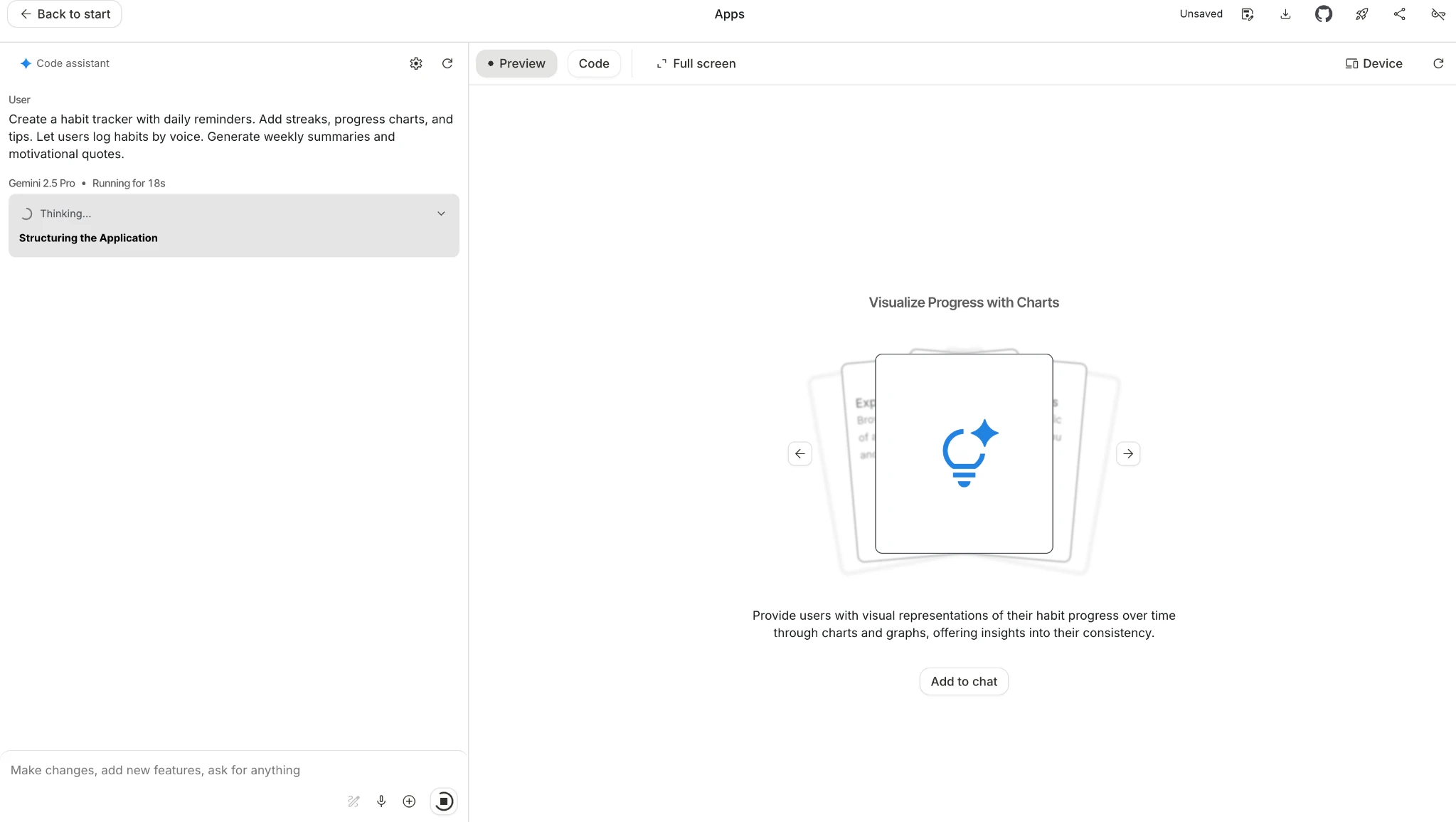 Google AI Studio Brainstorming Loading Screen