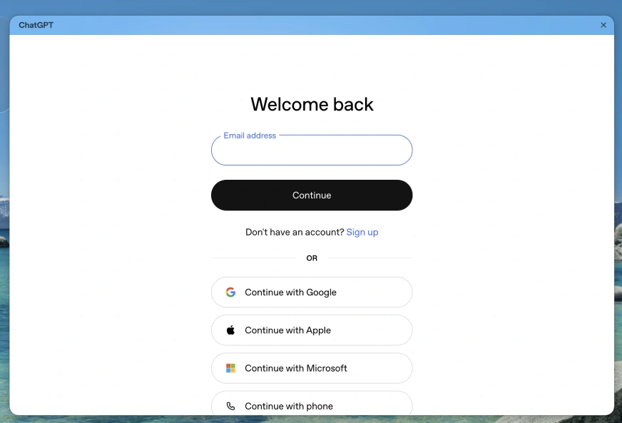 Login to ChatGPT Atlas