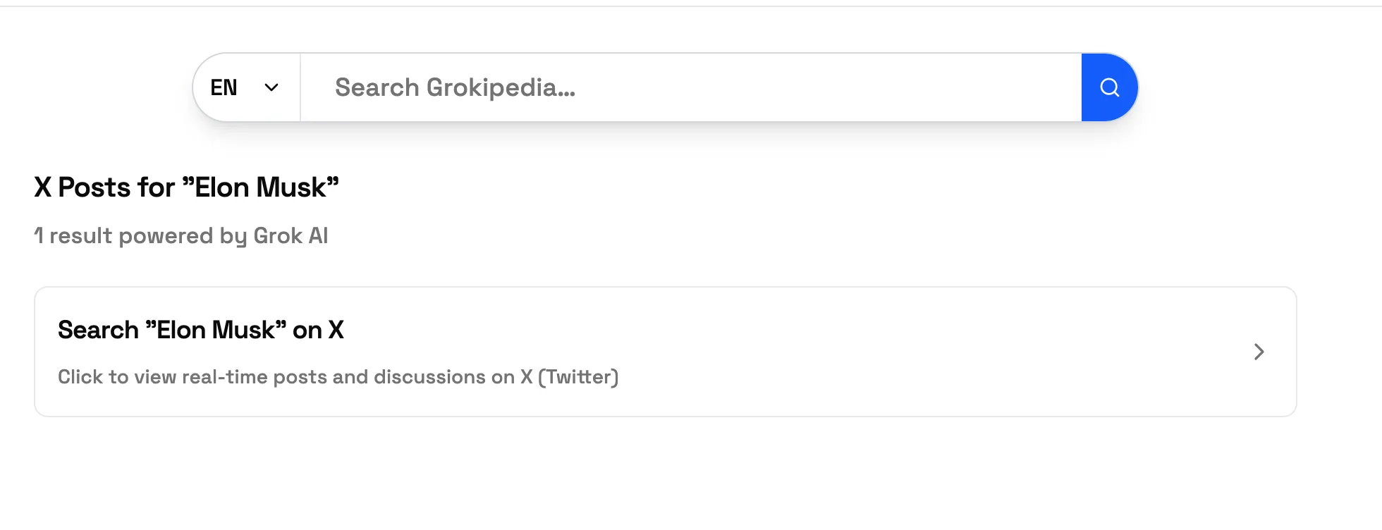 Elon Musk search on Grokipedia