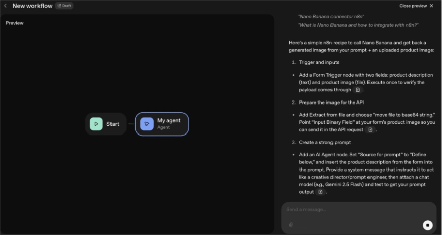 Step 3: Preview & Test Agent