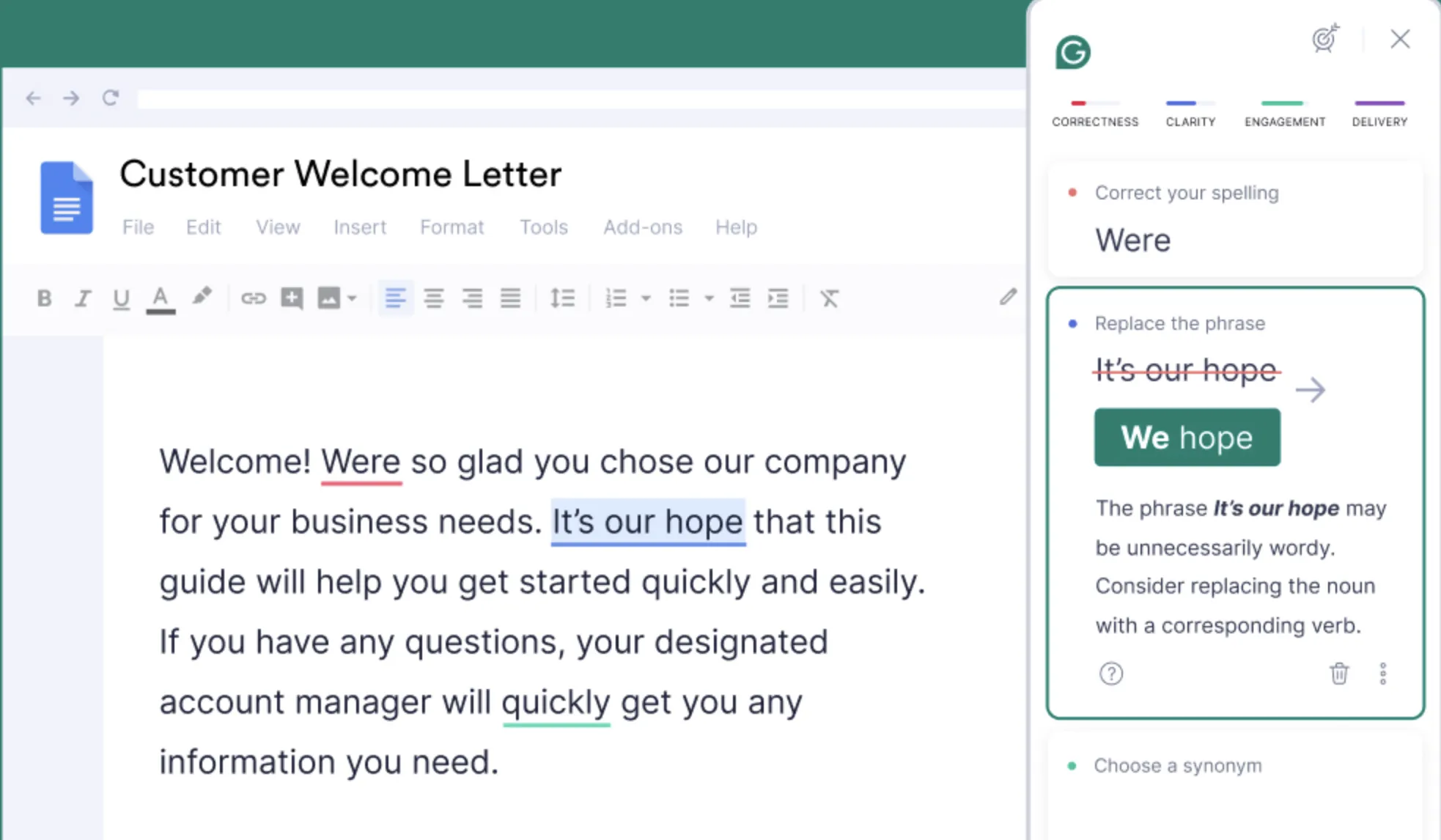 Grammarly AI Chrome extension