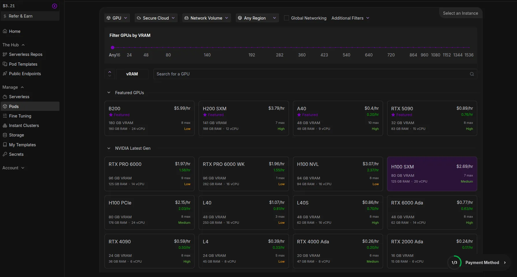 Selecting GPU
