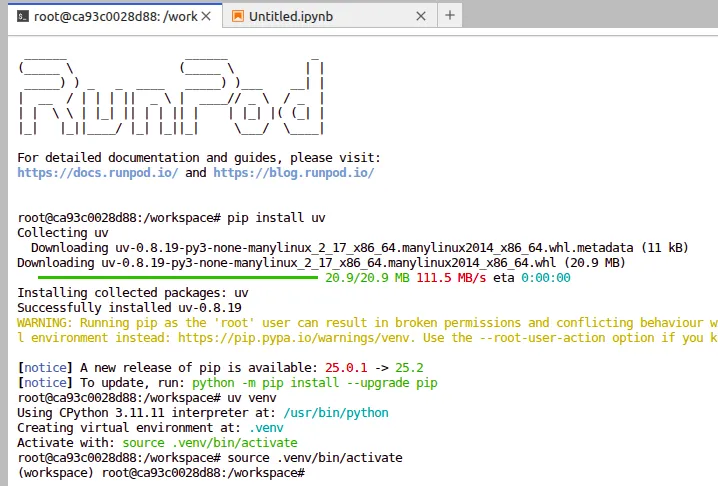 Running RunPod from commandline