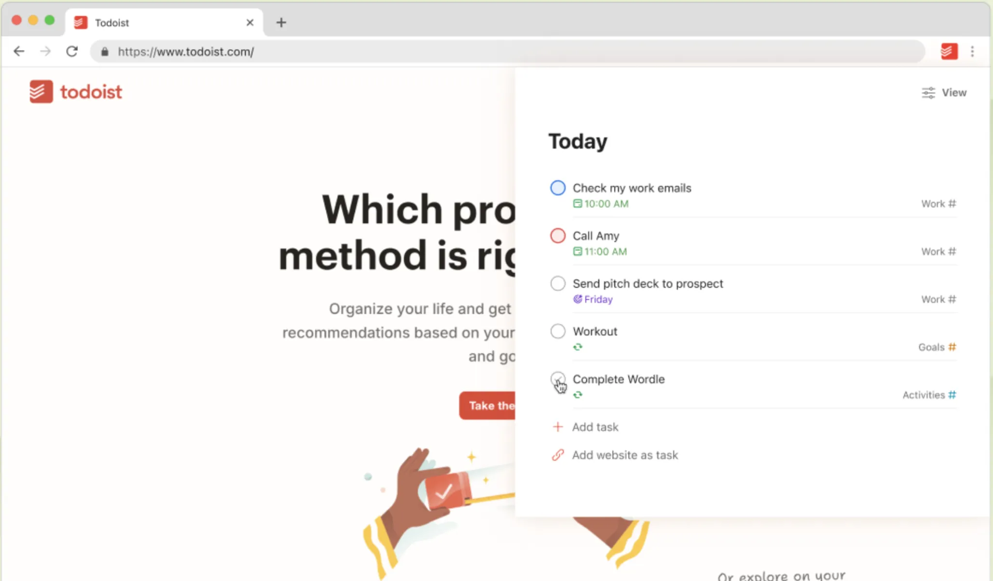 Todoist AI Chrome extension