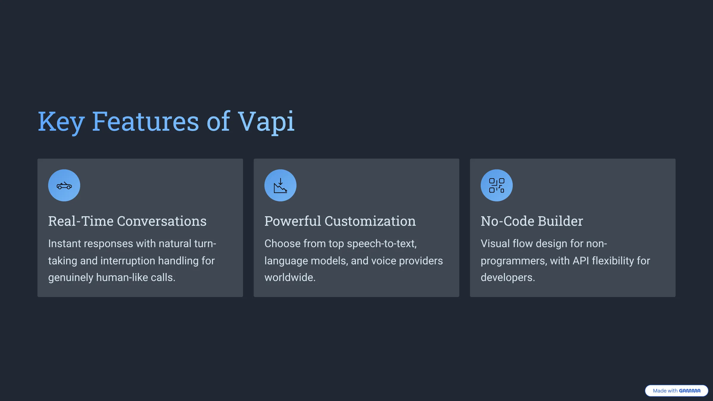Features of Vapi