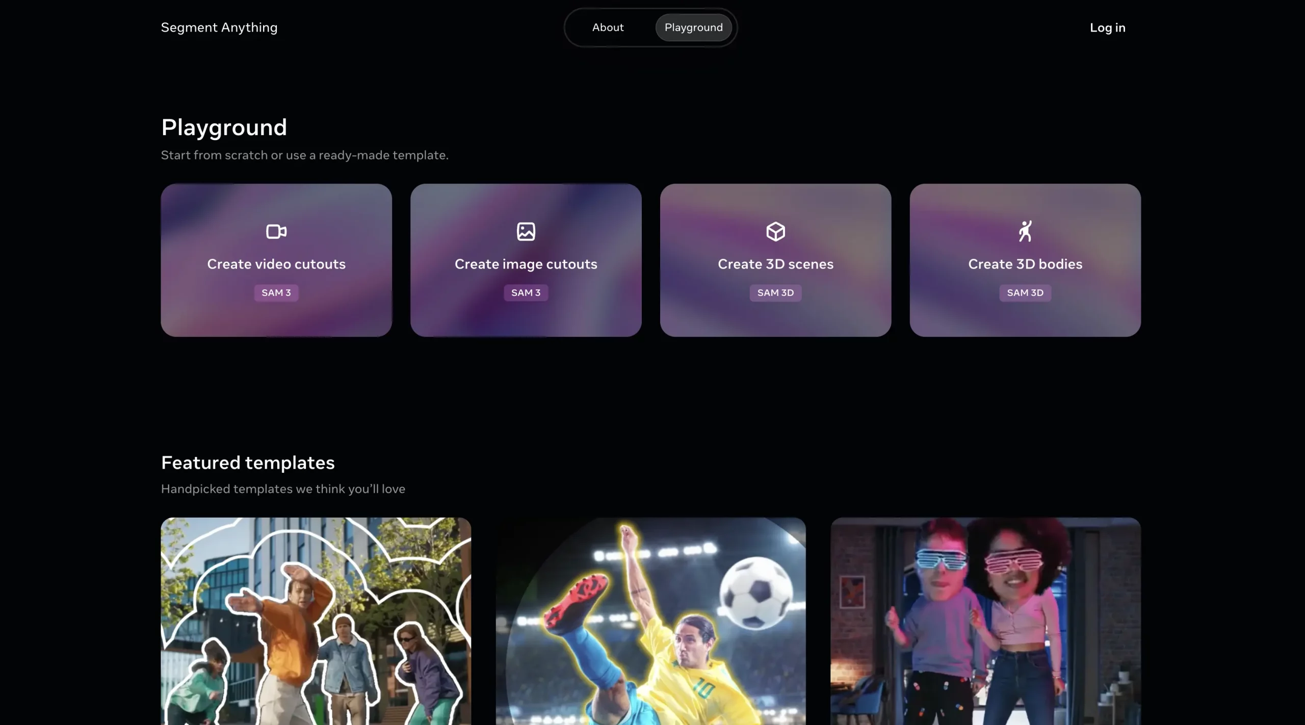 Segment Anything Playground Interface