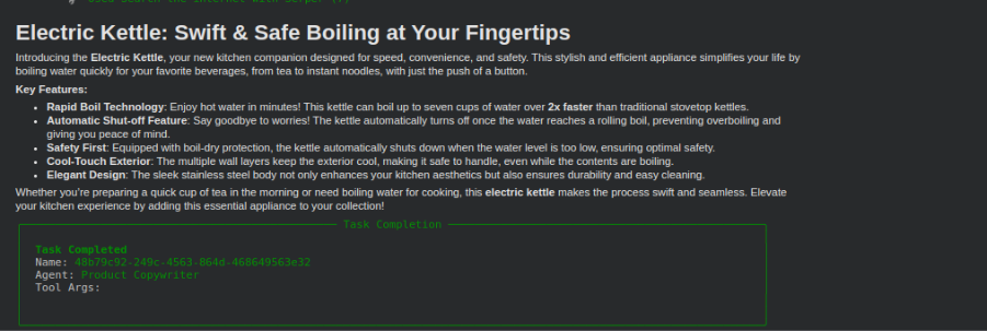 Exibindo o resultado final