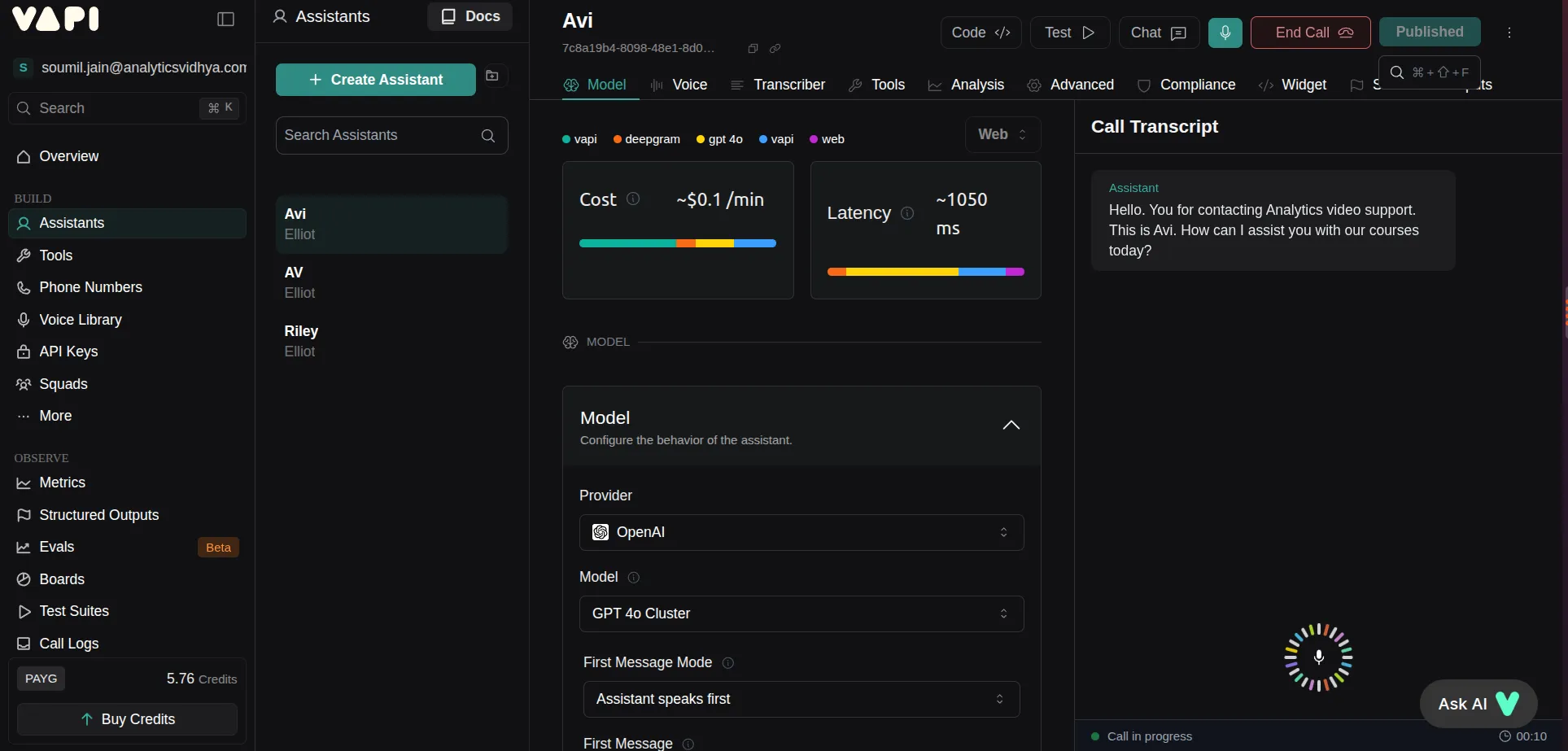 Deploy and test your assistant