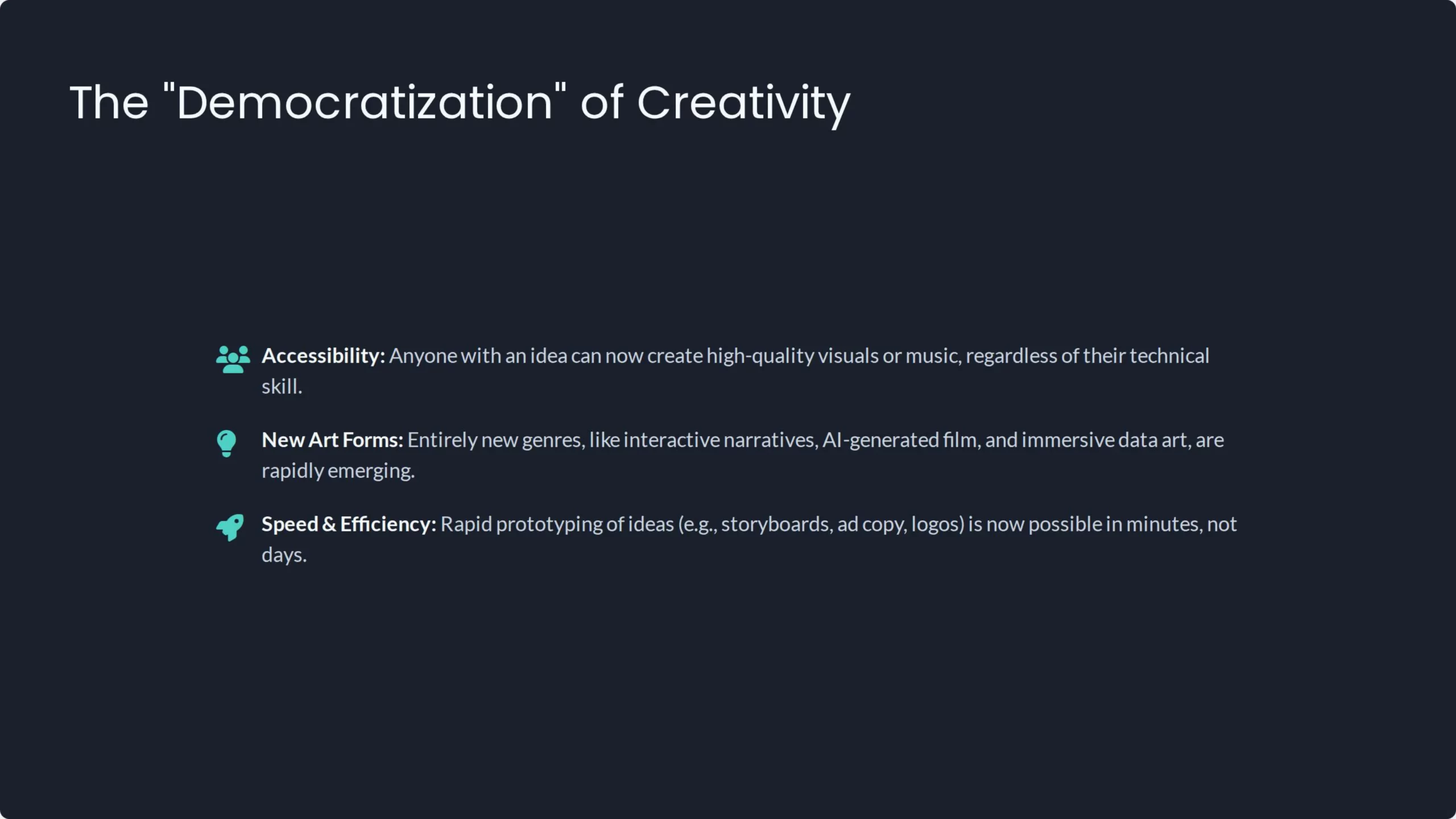 Democratization nof Creativity