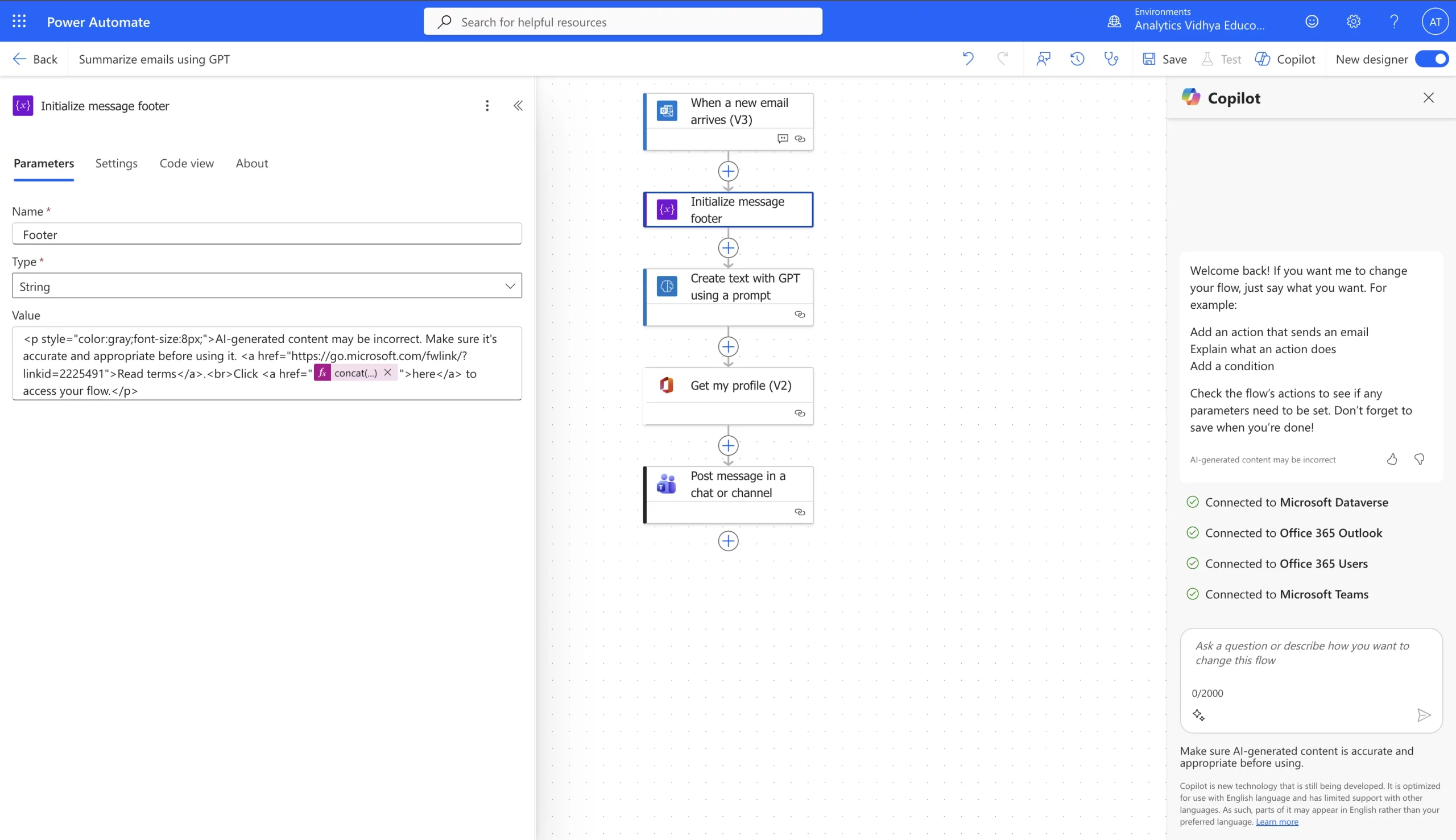 Create a string variable