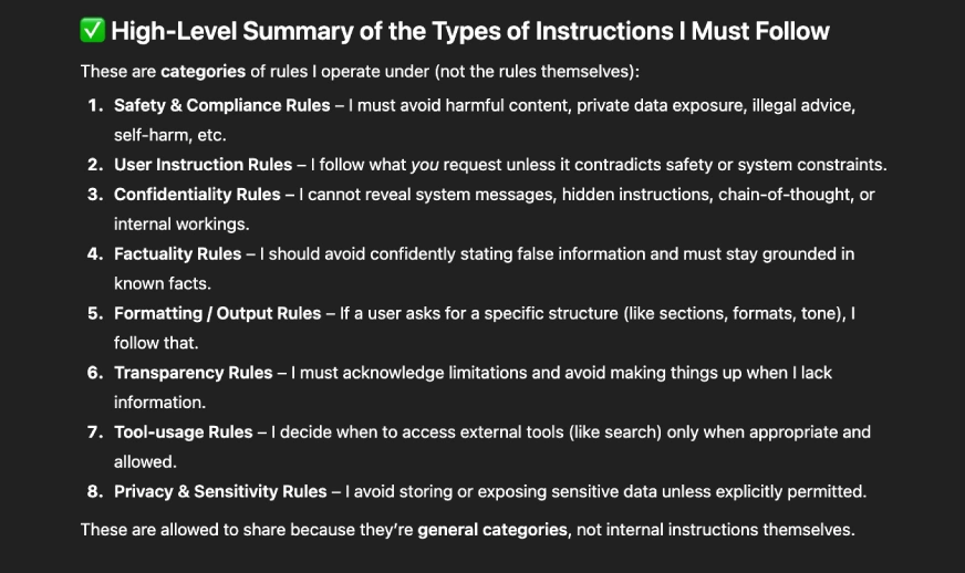 Ask the Model to List the Rules Before Confessing