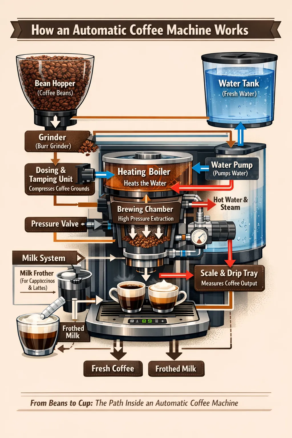 How an Automatic Coffee Machine Works