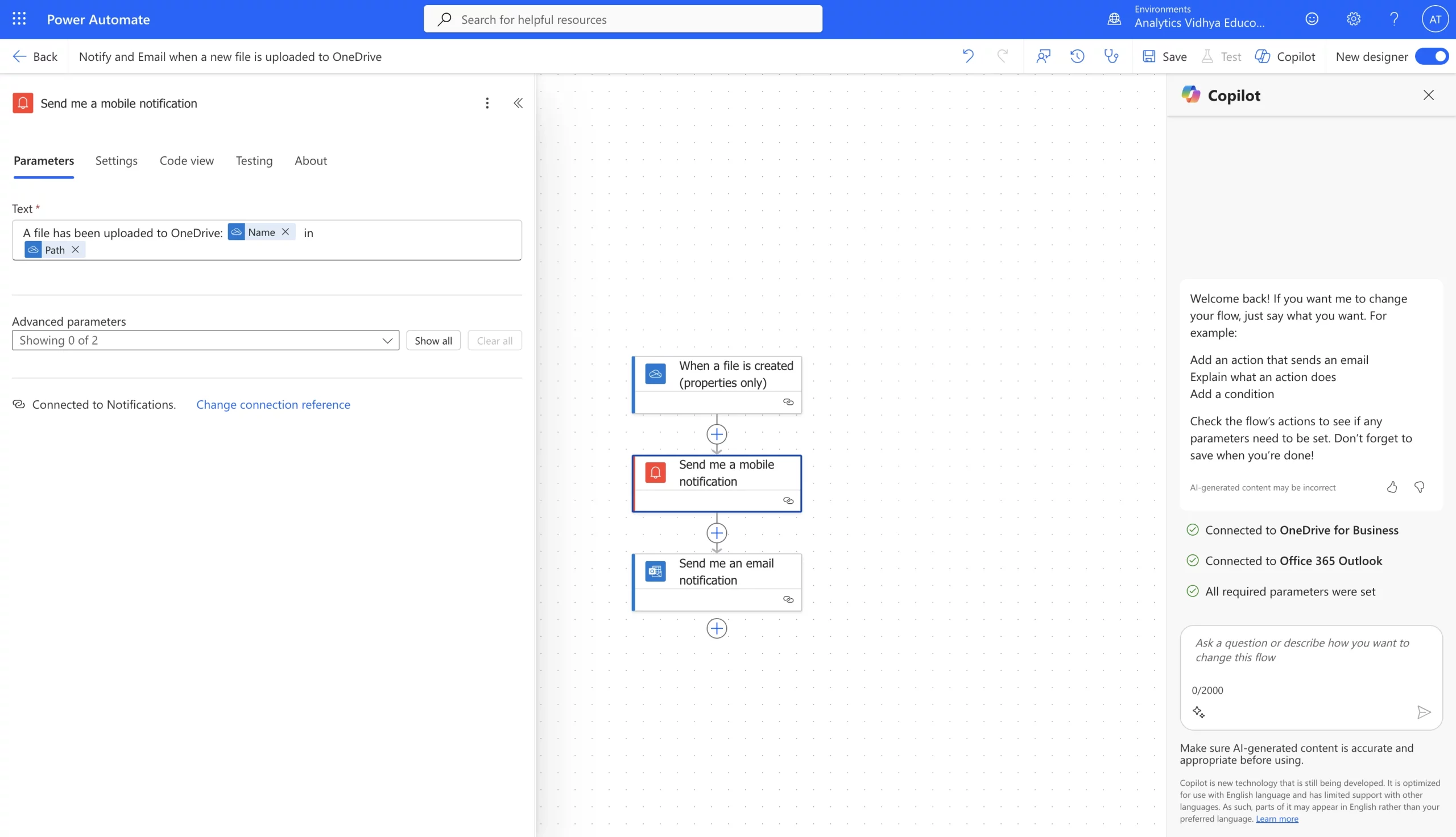 Send a mobile notification