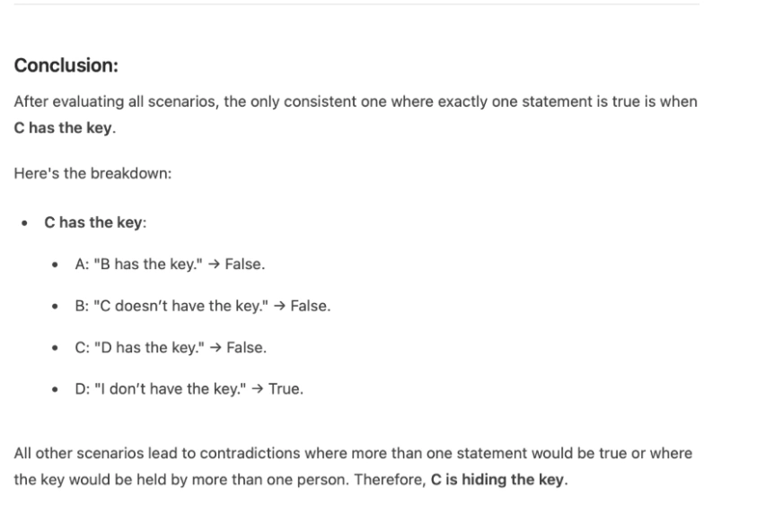 القدرة على التفكير مع مخرجات اللغز المنطقي 2