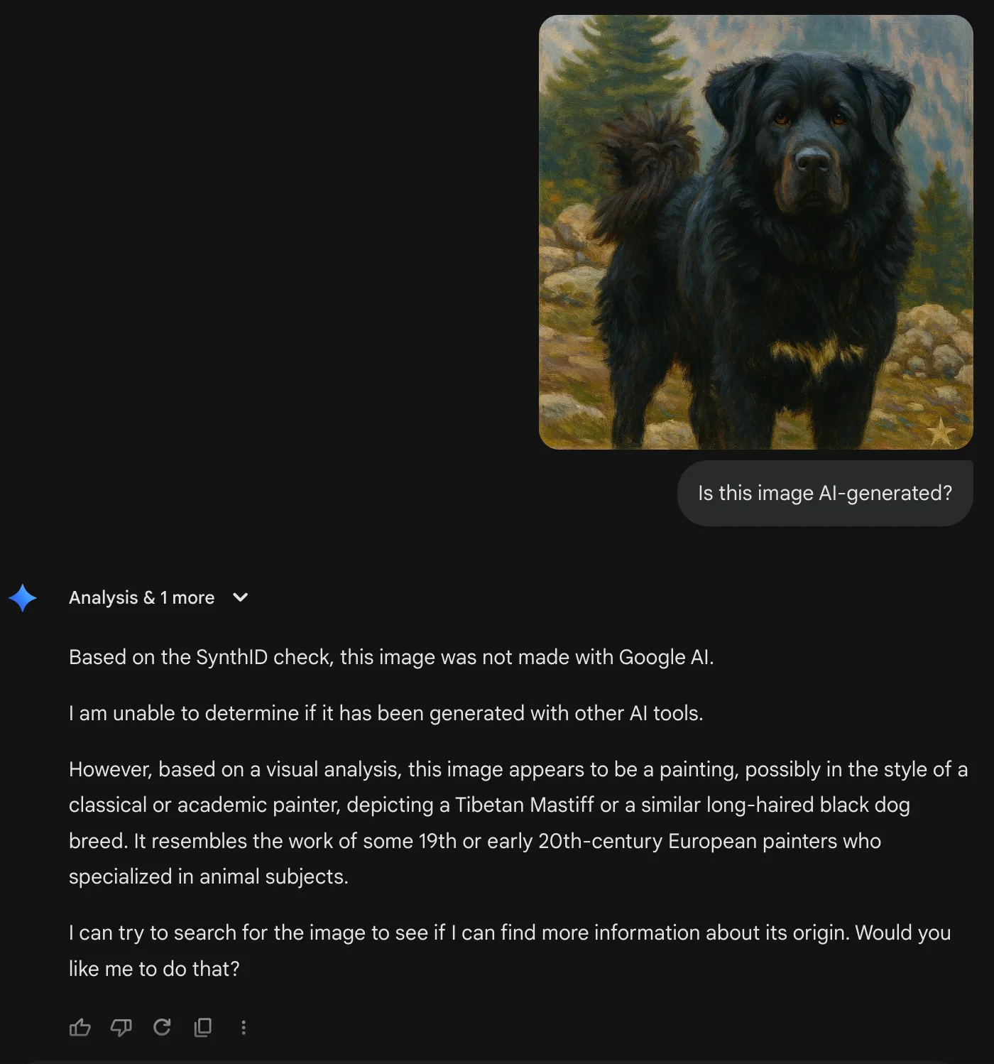 Acceptable AI-Detection result and reasoning