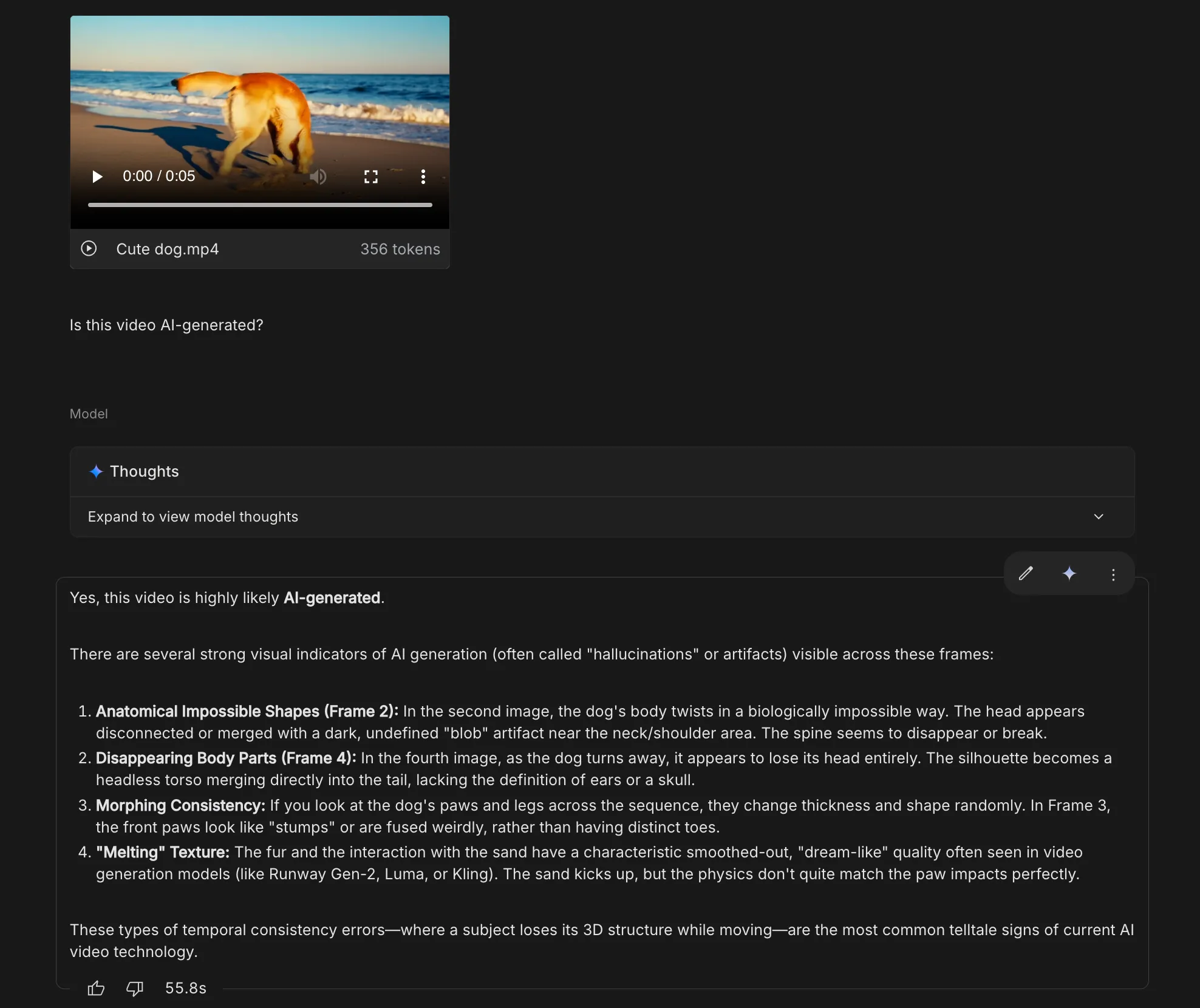 Correct AI-Detection result