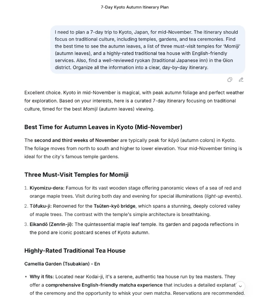 Travel Plan Output DeepSeek