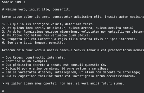 Handling HTML and Text-Based Formats