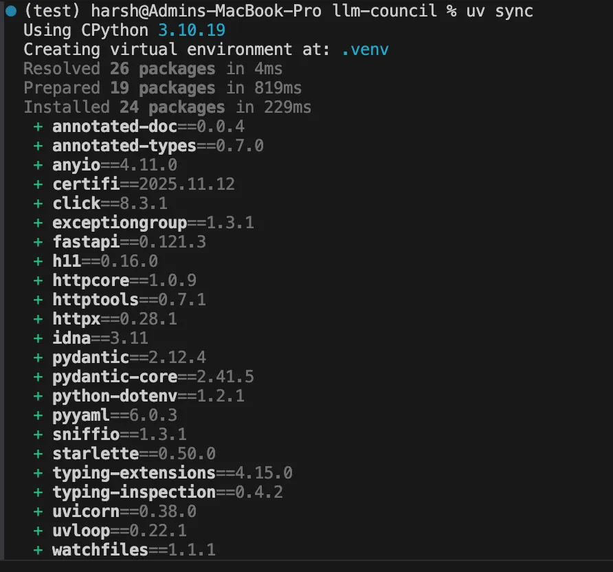 Checking and downloading all the dependencies