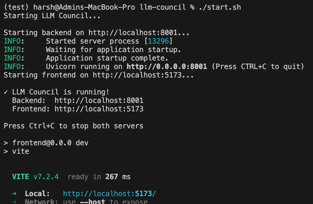 Running LLM Council on local server