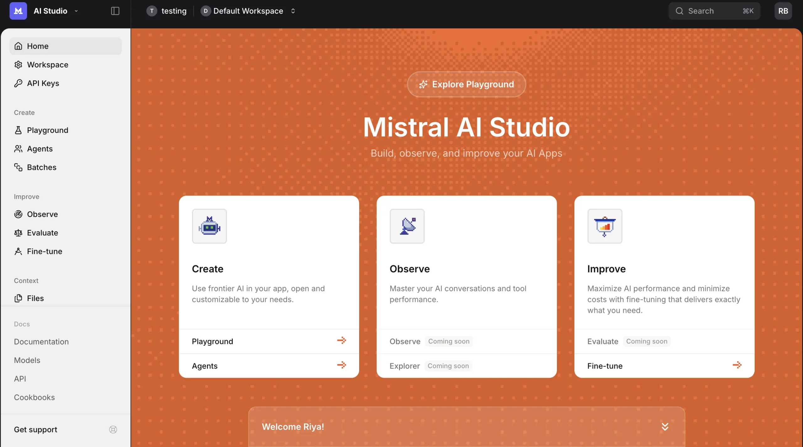 Mistral AI Studio