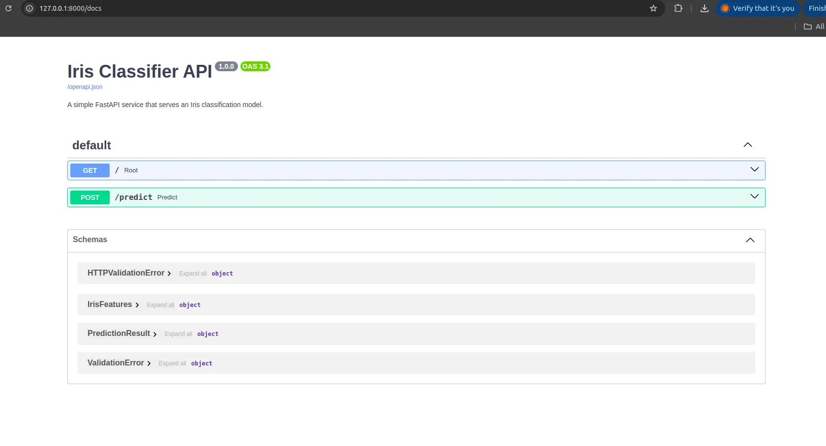 Iris-Klassifikator-API