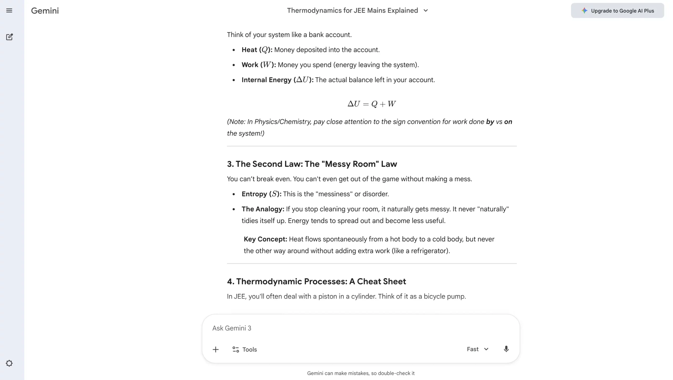 JEE preparation with Gemini
