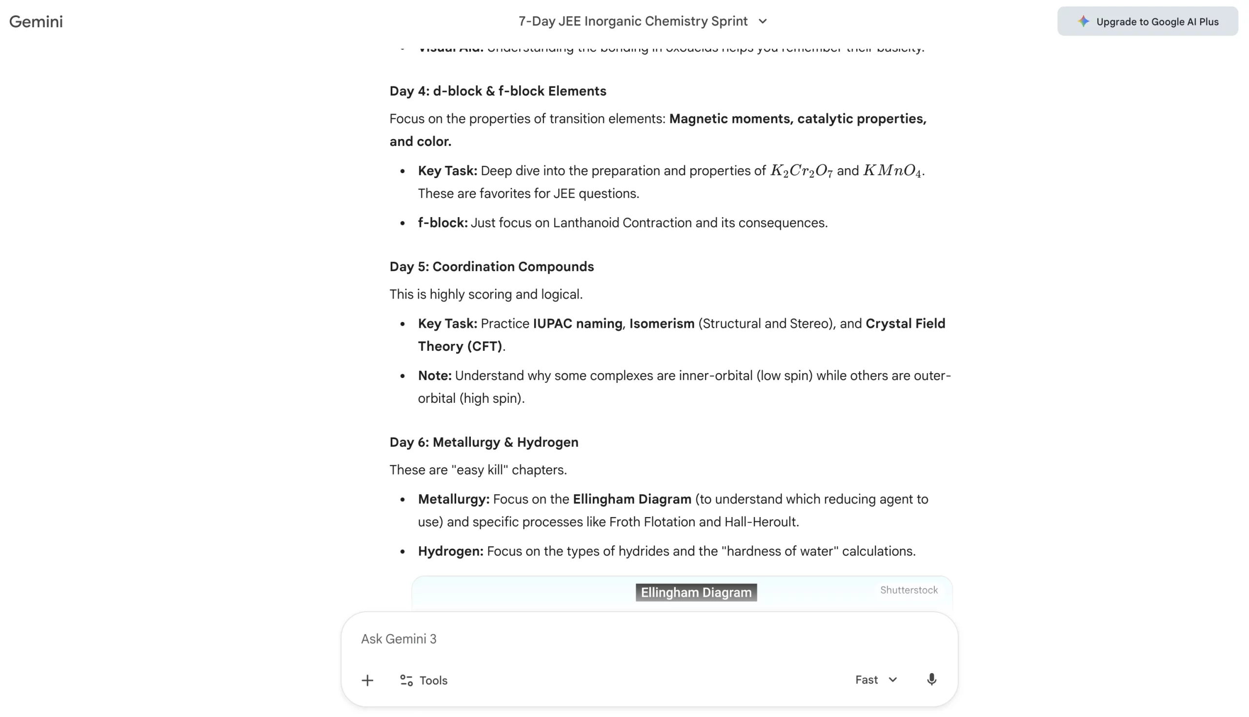 JEE preparation performance analysis with Gemini