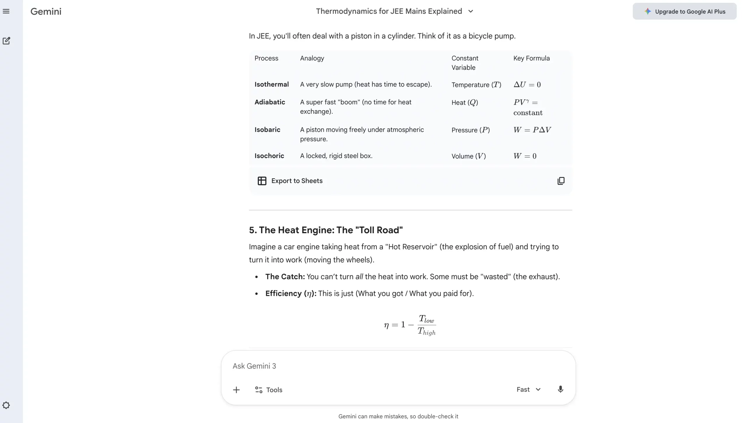 JEE preparation with Gemini