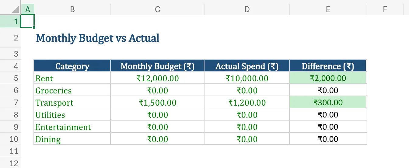kimi k2.5 expense tracker excel worksheet