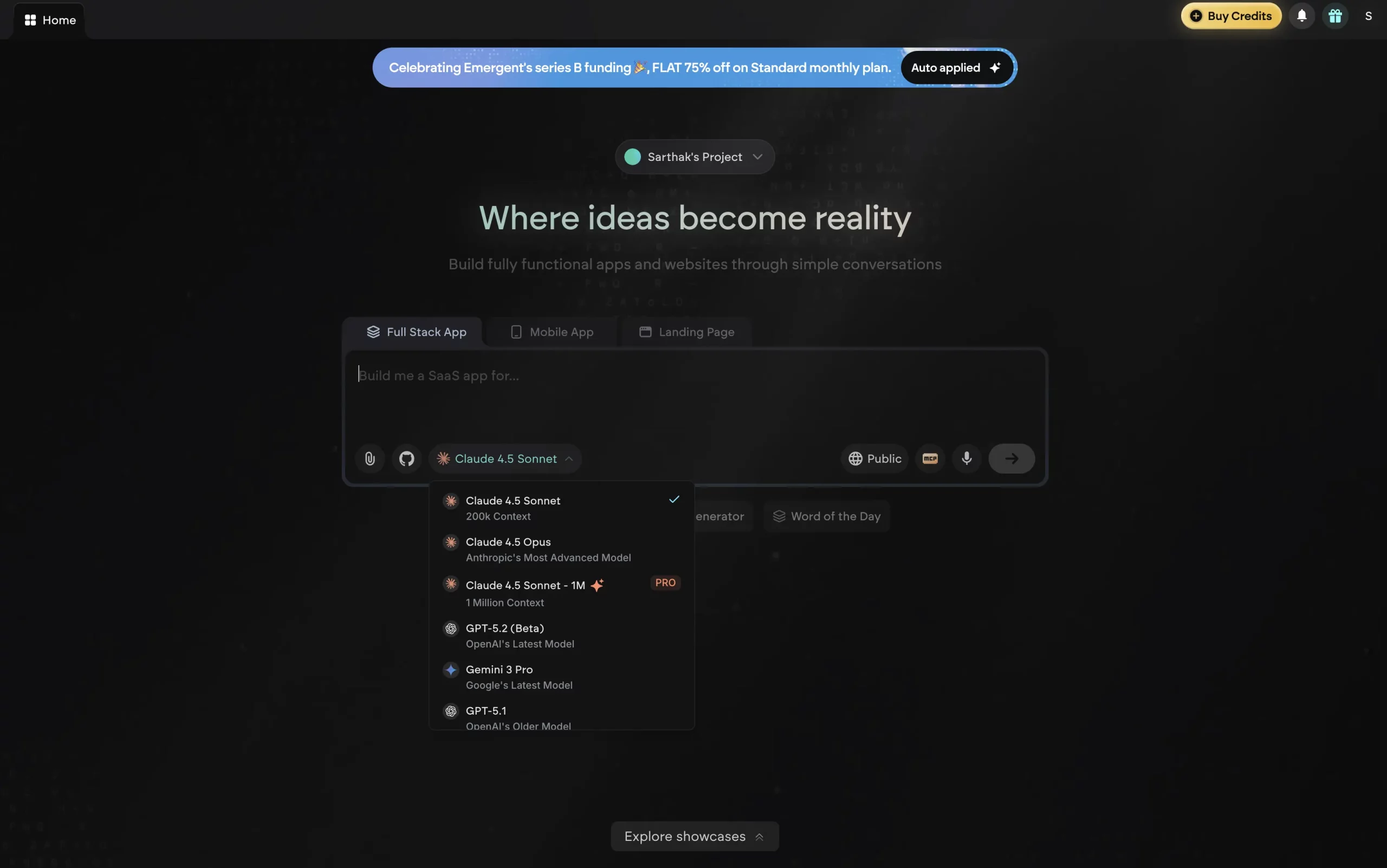 Emergent output AI models