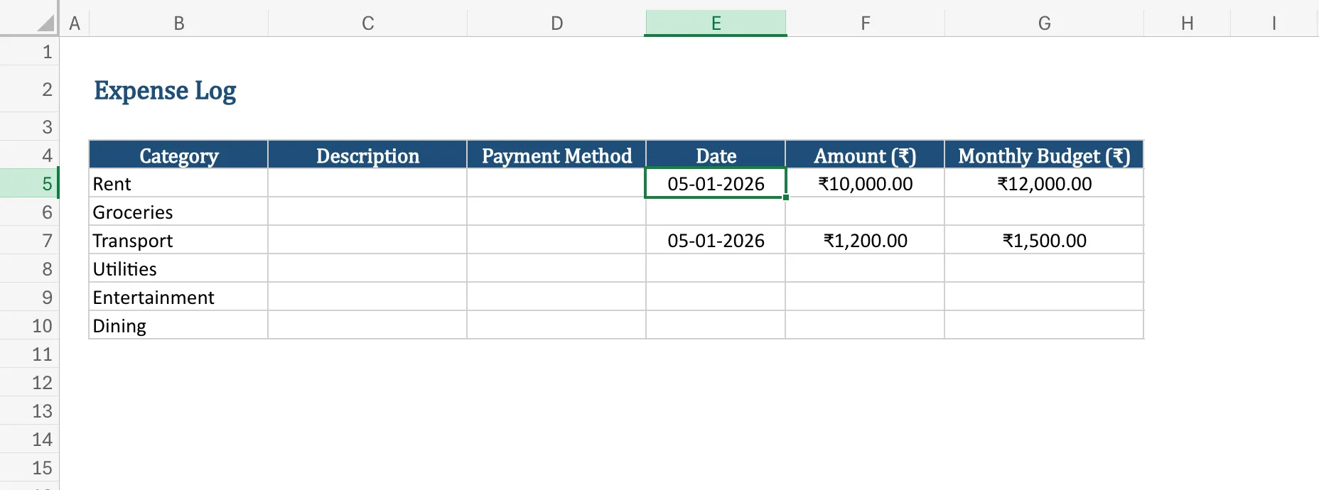 kimi k2.5 expense tracker excel worksheet