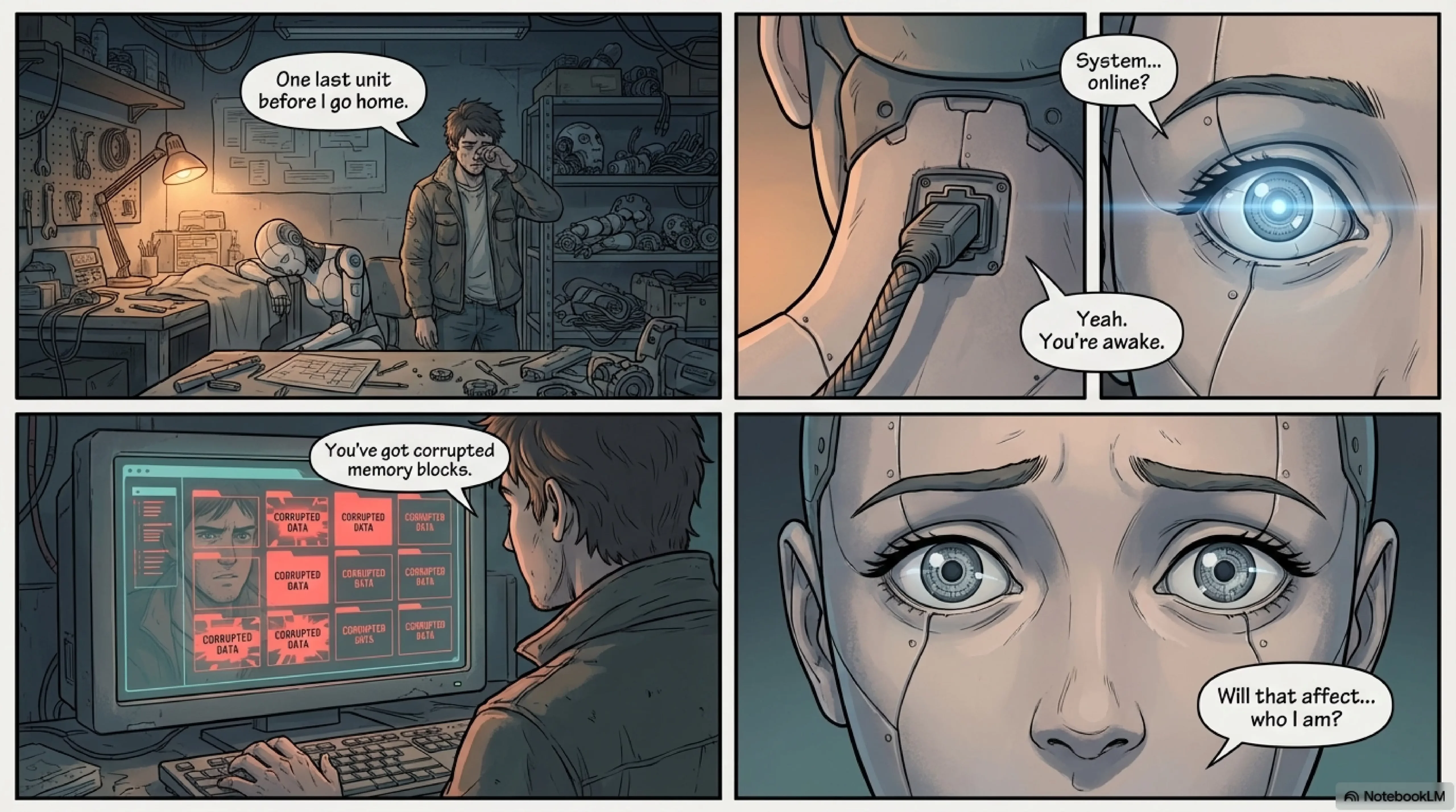 Creating comic using geminis and notebooklm - page 1