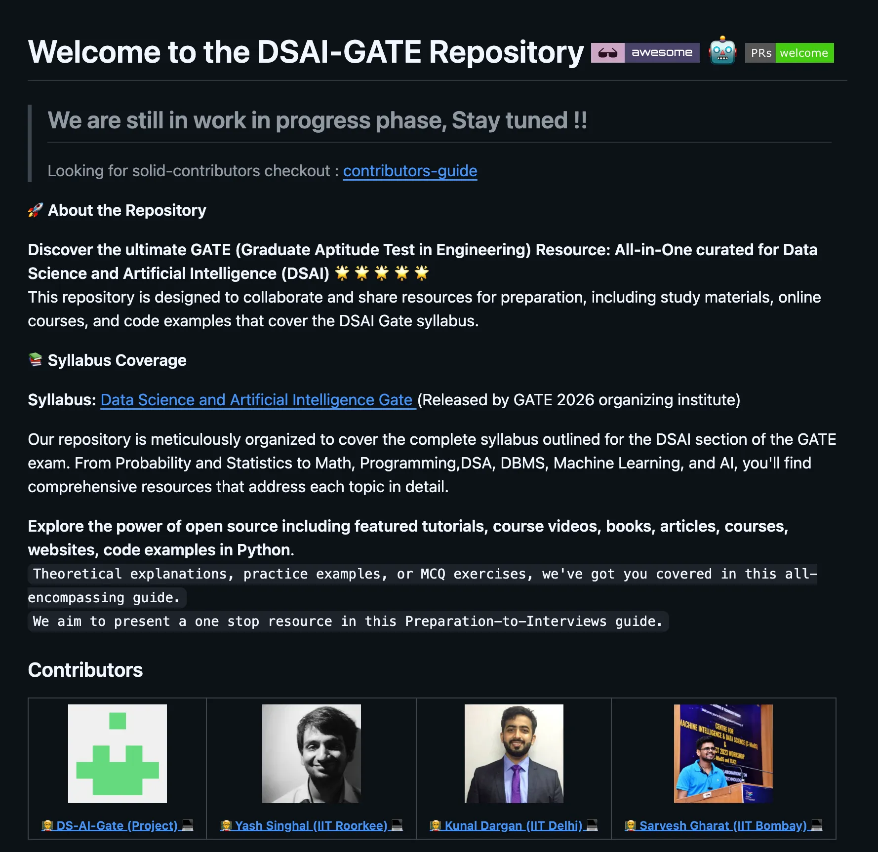 GATE DA GitHub Repository