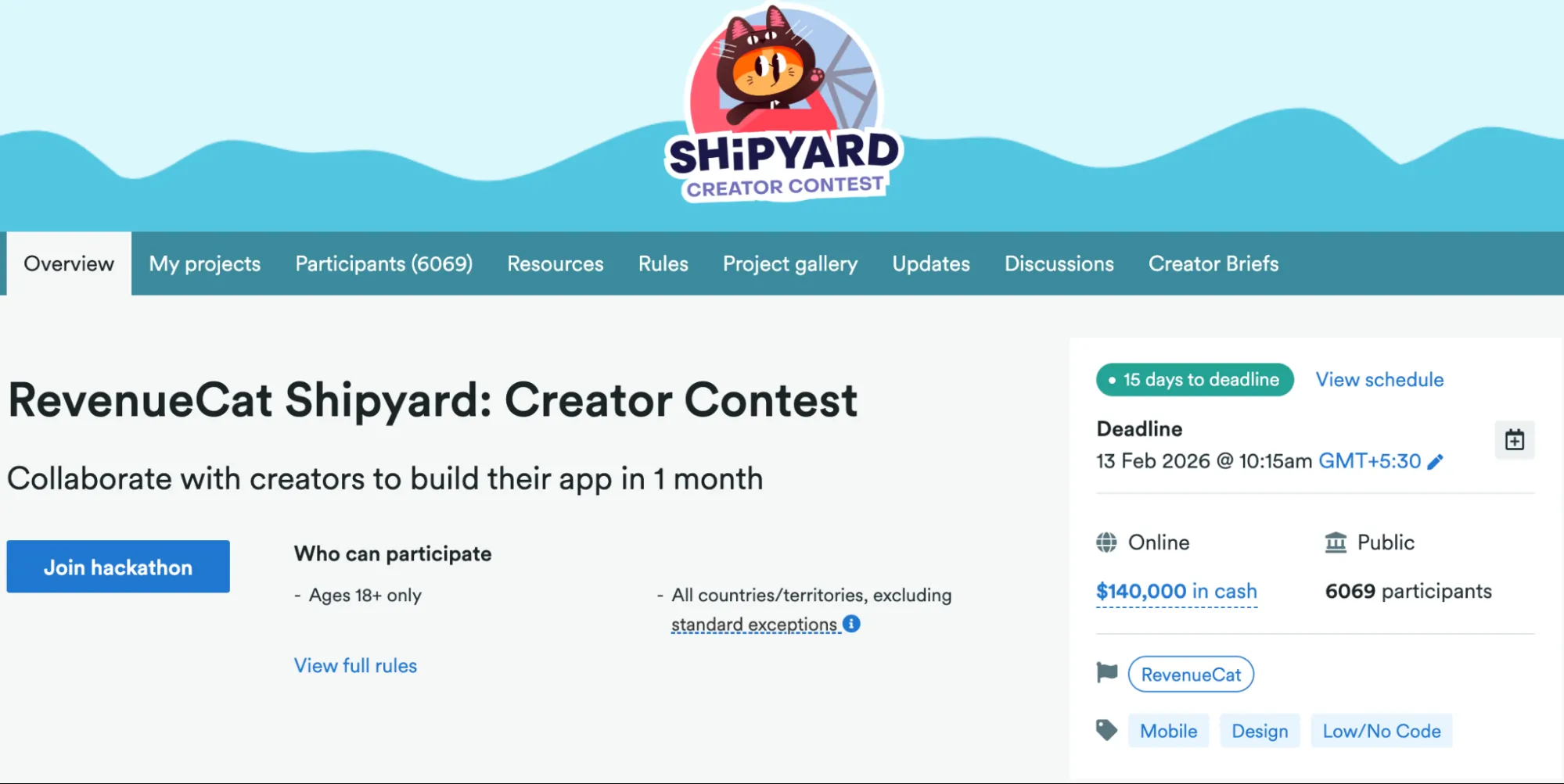 RevenueCat Shipyard Creator Contest