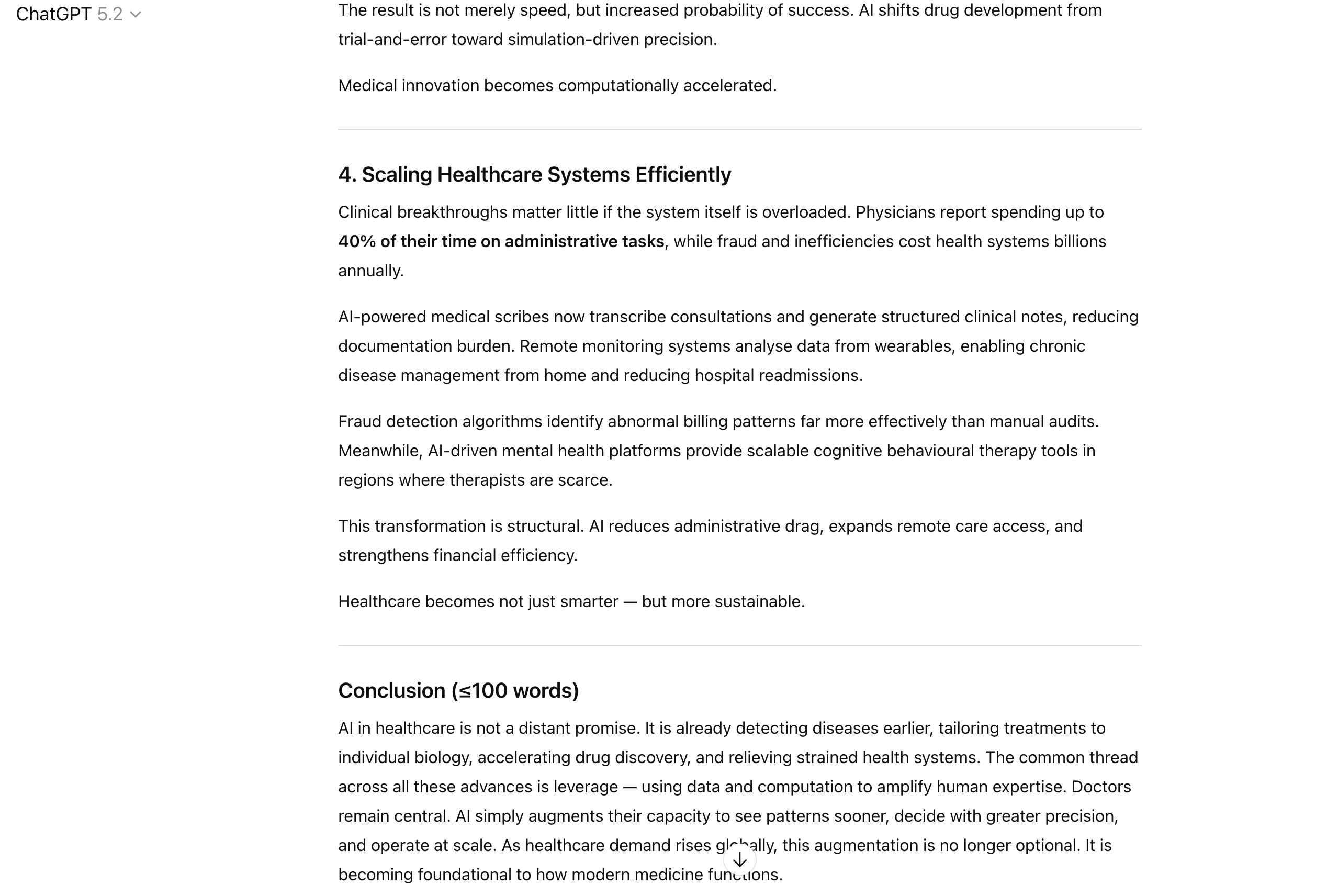 Prompt Chaining output real life example output