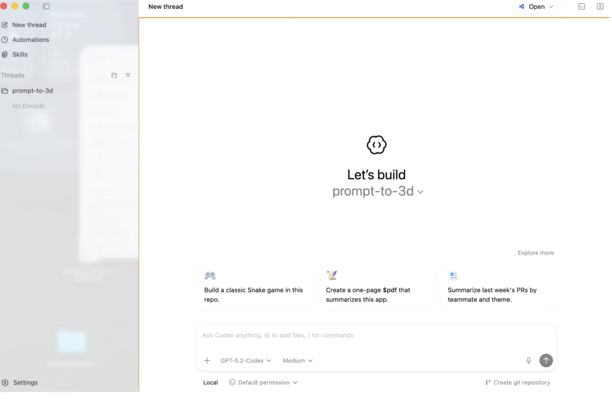 GPT-5.3-Codex task page
