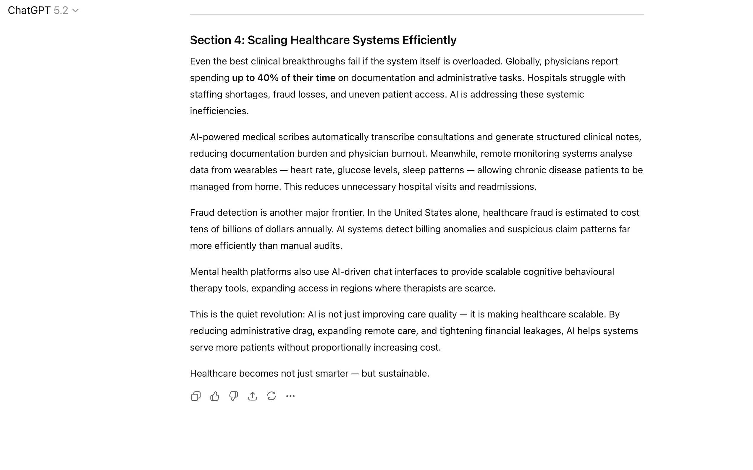 Prompt Chaining output real life example output