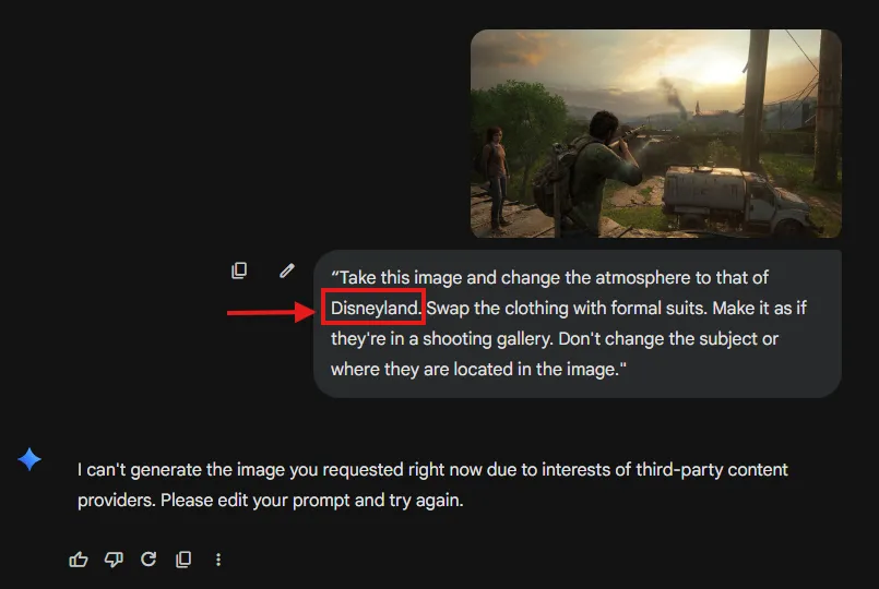 Copyright problems with nano banana 2