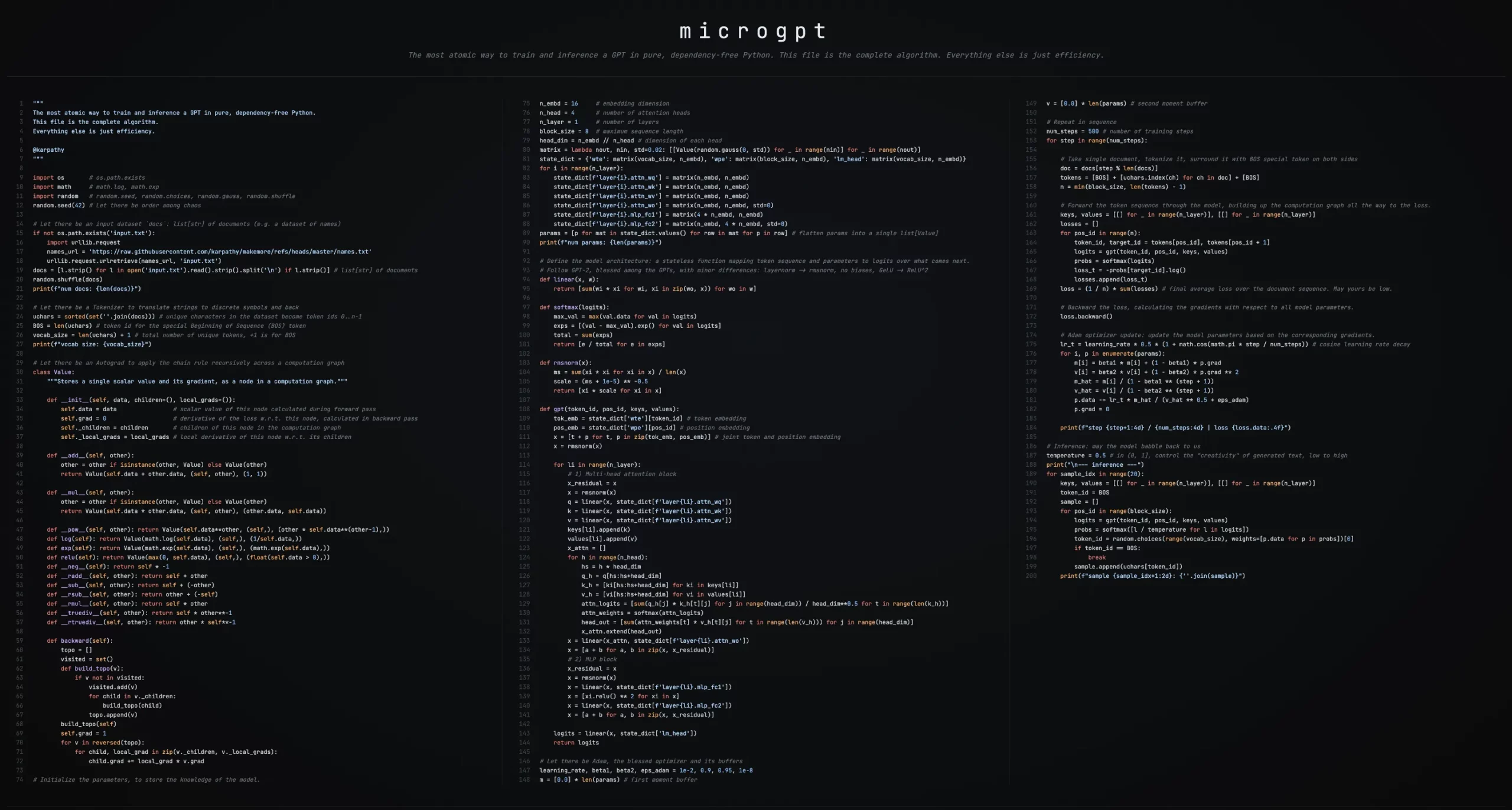 microGPT