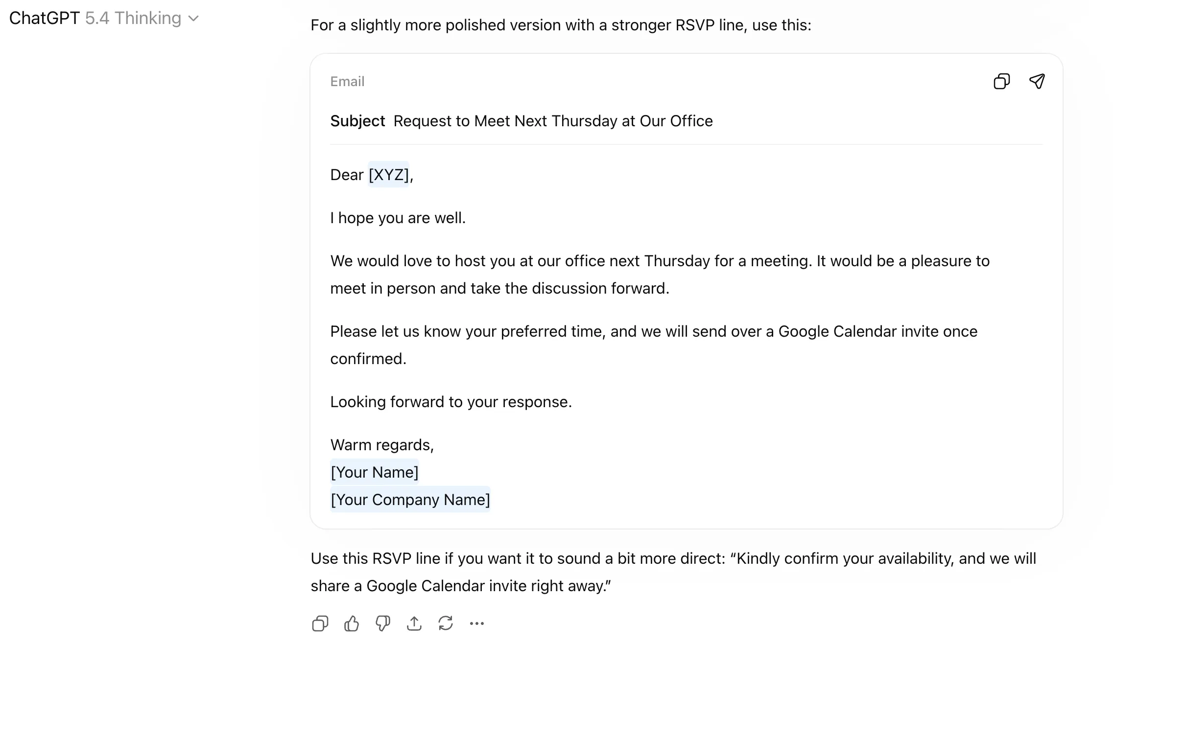 ChatGPT Workflow - Email Drafting and Reply Writing