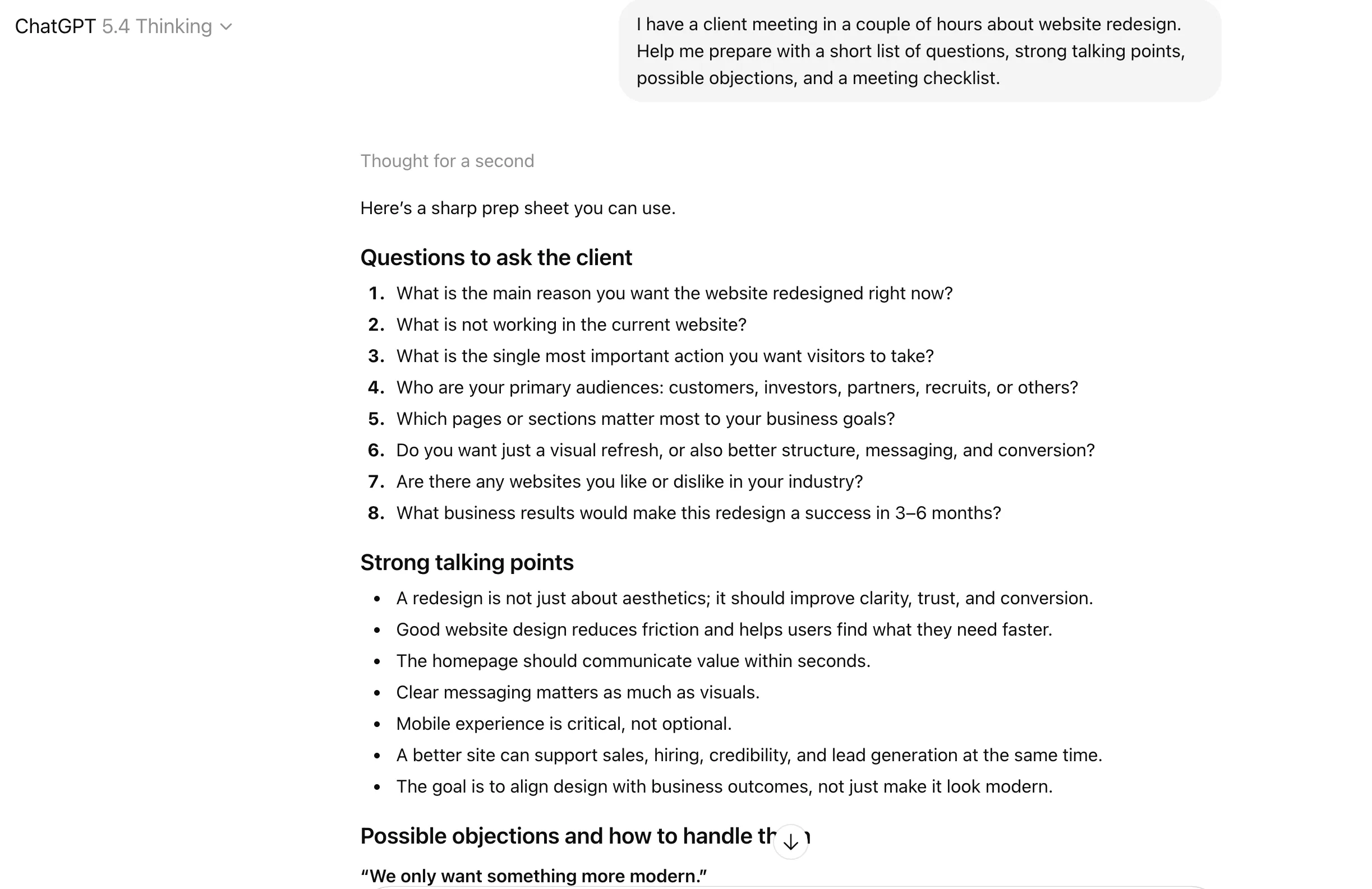 ChatGPT Workflow - Preparation for Meetings, Exams, and Key Tasks