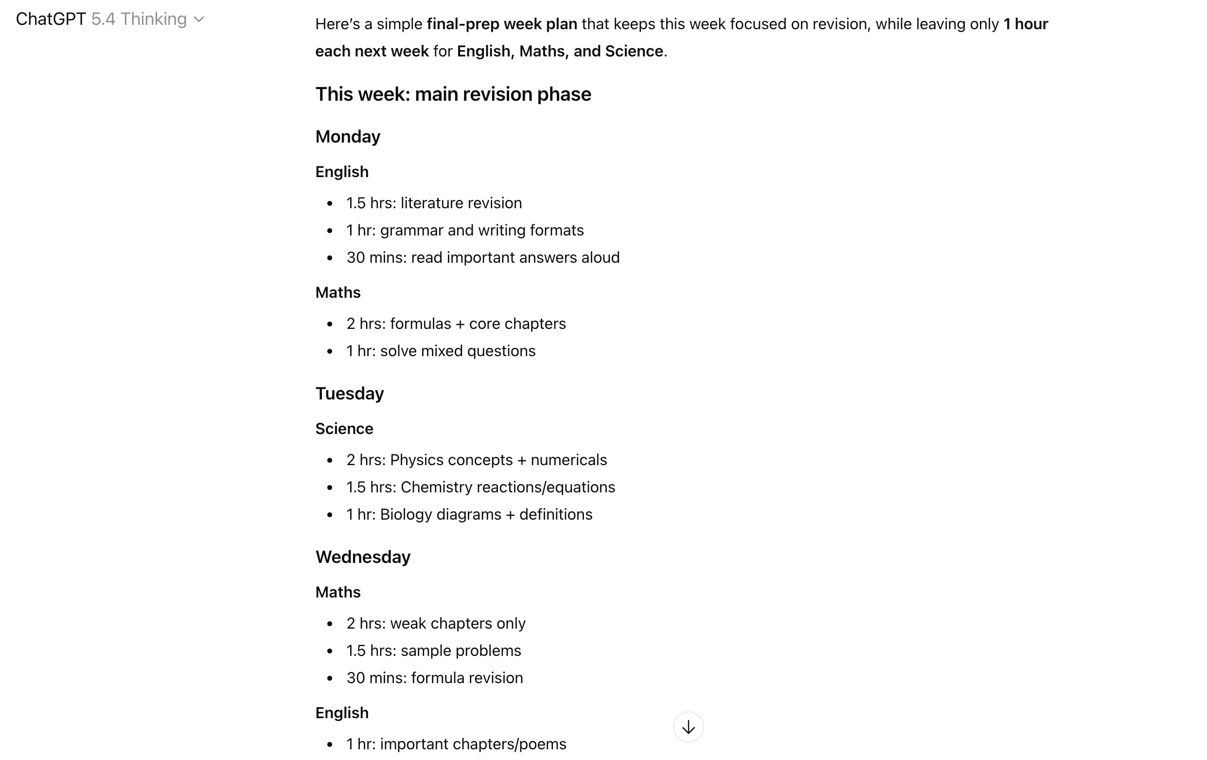 ChatGPT Workflow - Weekly Planning and Scheduling