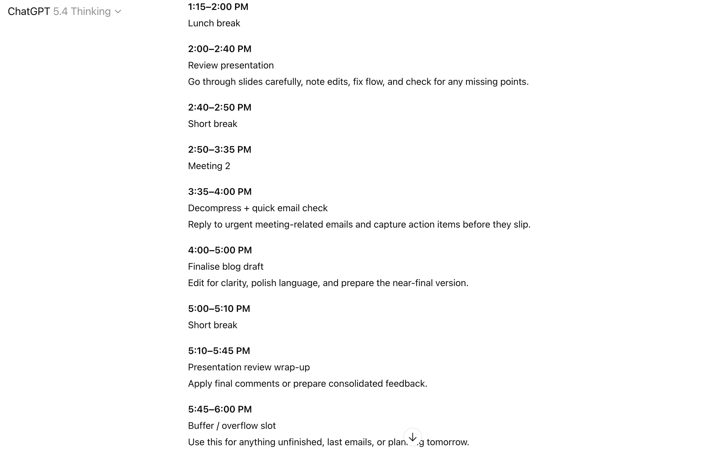 ChatGPT Workflow - Personal Productivity and Time Blocking