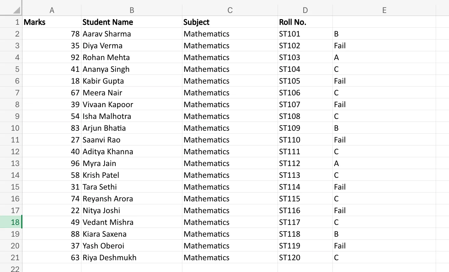 Nested IF Function in Excel