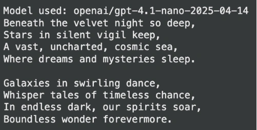 Intelligent Routing and Fallbacks | Output 2